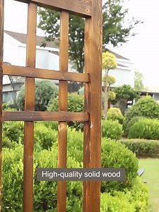 Garden Arch, Wedding Arch, Garden Arch Trellis with Flower Boxes and Gate, for Party Decor, Backyard, Lawn, Arbor(White,47.2in/120cm)