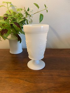 Vintage Indiana Glass Milk Glass Footed Replacement Tumbler Grapevine Pattern. - Etsy