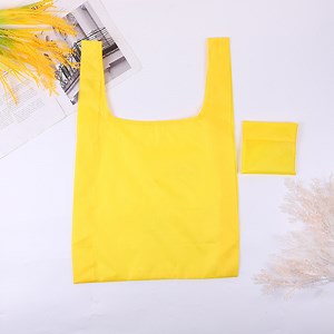 [Hot Item] Square Folding Shopping Bags, Foldable Nylon Hand-Held Eco-Friendly Bags, Portable Vest-Style Shopping Bags, Waterproof, Durable and Reusable Shopping Bags