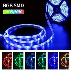 ไฟ ไฟเส้น LED Strip light ไฟประดับห้อง รุ่น 2835 / 5050 RGB ความยาว 5 เมตร  ไฟตกแต่งห้อง ไฟRGB ไฟประดับ ชนิดสลับสี พร้อมรีโมทย์ และAdapter 12V กันน้ำ ติดตั้งง่าย J22 | Lazada.co.th