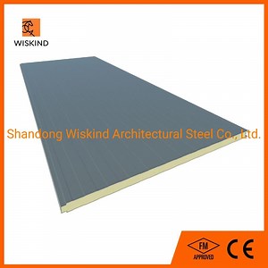 [Hot Item] Thermal Insulated and Decorative EPS/PU/Rockwool Sandwich Wall Roof Panel for External Wall Cladding Used for The Steel Structure Buildings
