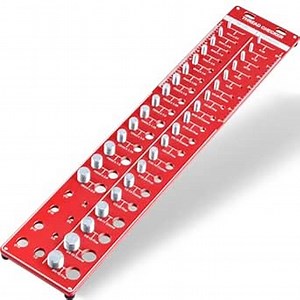 Ultimate 34 Thread Checker, Nut and Bolt Thread Checker, Bolt Size and Thread Identifier Gauge,19 Standard and 15 Metric Bolt and Nut Gauge, Standard and Centimeter Ruler