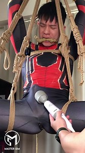 gay bondage master sim JYau Zentai Spiderman Edging