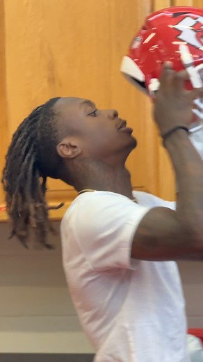 1.4M views · 10K reactions | Xavier’s first time in a Chiefs helmet ❤️ | The Kansas City Chiefs | Facebook