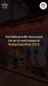 At Rising Rajasthan 2024, Raj Sakhi proudly showcased the incredible craftsmanship of rural women artisans, who are not just keeping traditional art alive but also building sustainable livelihoods. 🛍💪 Every handcrafted piece reflects a story of resilience, empowerment, and cultural heritage. 🌾 Together, we celebrate their journey of turning passion into progress. ❤ #RisingRajasthan #JaipurHeritage #WomenEmpowerment #CraftingTradition #RajSakhi #HandmadeInJaipur #RuralArtisans #EmpoweringWomen