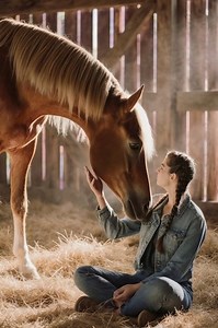 Nul ne pouvait dompter cette jument sauvage, et tout le monde croyait que son destin était déjà scellé. Depuis trois mois, elle vivait isolée dans un enclos à part, ses yeux brûlants de peur et de colère. Les palefreniers l’avaient approchée des dizaines de fois, toujours avec la même issue : elle se cabrait, mordait l’air et frappait le sol de ses sabots comme pour avertir le monde entier qu’elle ne voulait plus faire confiance. 🐎💥 Les vétérinaires avaient fait tout leur possible. Les médicam