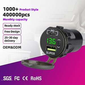 [Hot Item] Round Design Two Port Auto Charging Device with Strong Power Delivery and Custom Branding Options Universal USB Adapter