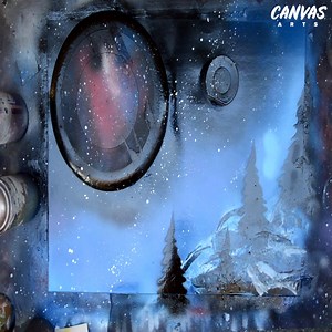 90K views · 438 reactions | What a gorgeous night sky spray paint  | Canvas Arts | Facebook