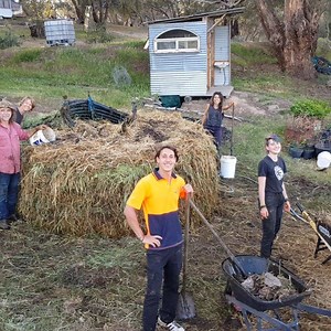 ...and so begins the 2018 VEG PDC - with our customary king-size shower heating compost pile! | Very Edible Gardens