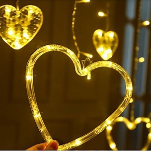 [Hot Item] Garland Fairy LED Heart Curtain Christmas String Lights Ci22248V