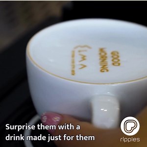 Offer Your Guests a Unique and Shareable Experience that Goes Viral. ☕🍺🍸 Instantly Print Personalized Designs on Coffee, Beer, Nitro Brew and Cocktails | Ripples