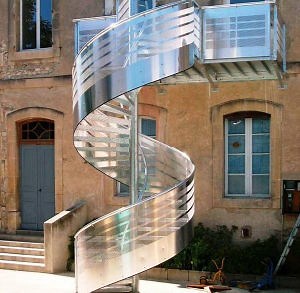 [Hot Item] Stainless Steel Villa House Outdoor Spiral Stairs Design
