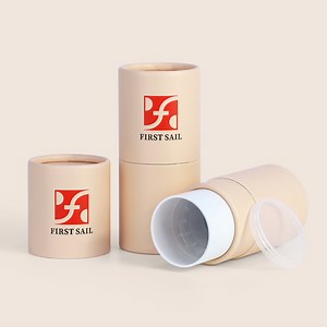 [Hot Item] Firstsail New Custom Cardboard Fragrance Deodorant Cylinder Packaging Twist up Paper Tube Solid Perfume Stick Empty Lip Balm Containers