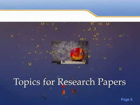 50 Research Paper Topics