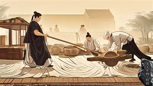 #TiangongKaiwuSeries Today, I'll explain to you the process of ancient grain processing, which is described in the fourth chapter, "Cuijing", of Tiangong Kaiwu. The harvested wheat is transported to the threshing ground, and its transformative journey begins...✨#culture #wisdom #AI #TwoSessions #TwoSessions2025 #AncientWisdom #ChineseCraftsmanship | Meet Jiangxi