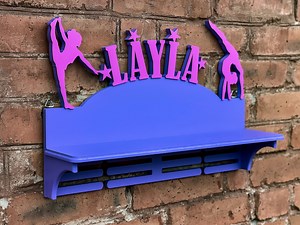 Personalized Gymnastics Medal Holder Trophy Shelf Сustom Trophy Display Gift for Gymnastics Wood Medal Hanger Gift for Sport Wall Medal Rack - Etsy