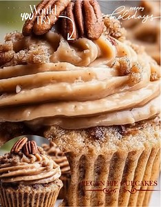 1.7K views · 13 reactions | Pecan Pie Cupcakes Ingredients: For the...