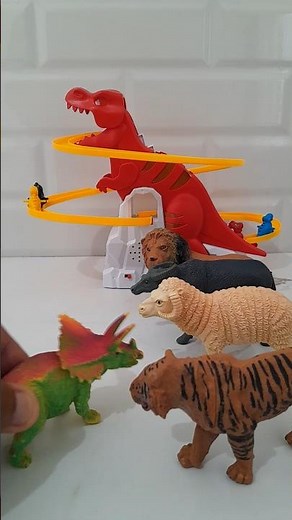 Unboxing Dinosaur toys collection, ASMR review video T-rex triceratop stegosaur spinosaur satisfying