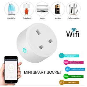 [Hot Item] Tuya WiFi Smart Plug Socket UK 16A Adaptor Voice Remote Control Switch Socket