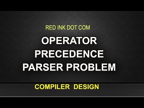 OPERATOR PRECEDENCE PARSER PROBLEM