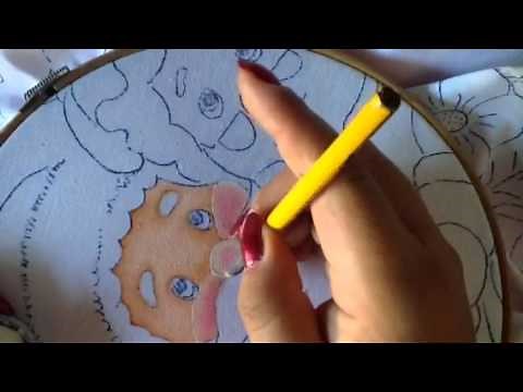 Pintura en tela cara de santa claus # 1 con cony