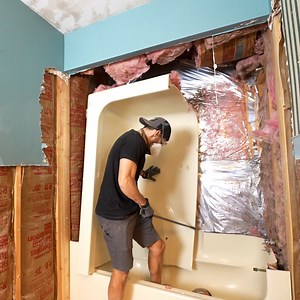 Start to Finish Bathroom Remodel! This old moldy bathroom needed an update, so I gutted it and gave it a fresh makeover. Check it out! | Fix This Build That