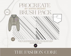 45 PROCREATE Sewing Brush Pack | Procreate Fashion Design Brushes | Instant Digital Product - Etsy Australia