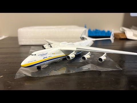 HERPA WINGS 1:400 scale Antonov AN-225 mriya model plane unboxing!