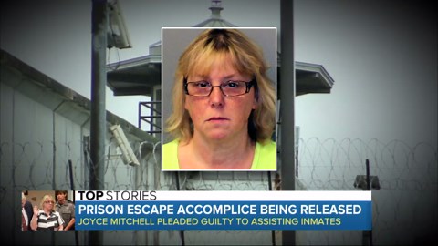 Woman who helped inmates escape expected to be released from prison