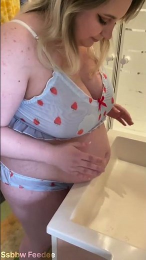 Cute BBW Layla Feedee • Chubby Belly Play & Beauty | Beautiful Chubby Feedee • Belly Stuffing Belly