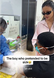 The boy who pretended to be sick😂@KING OF TIKTOK❤️‍🩹🔥 @Bernie&Meiqi🇳🇬🇨🇳 #couple #love #Chinese #shanghai