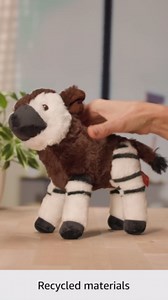 Wild Republic Ecokins Mini, Okapi, Stuffed Animal, 8 inches, Gift for Kids, Plush Toy, Made from Spun Recycled Water Bottles, Eco Friendly, Child’s Room Décor