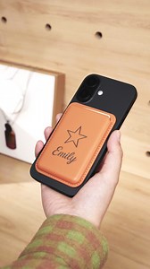 Lasered my own design onto this #MagSafe wallet 💥#ASMR #DIY #DIYProjects #DIYCrafts #DIYGifts #GiftIdeas #DIYProject #customized #customizedgifts | AtomStack