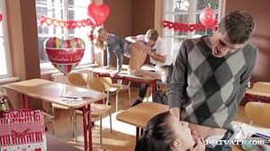 Lucy Li and Violette Pink fucking at school