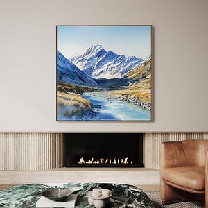 Mount Cook and Hooker Valley, South Island, New Zealand | Watercolor Printable | Square Digital Art - Etsy Australia