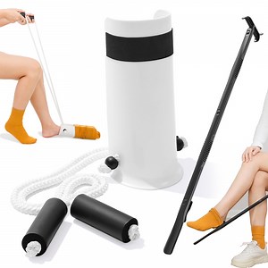 Sock Aids for Putting On Socks Kit - (Sock Helper + 35 Inch Dressing Stick with Sock Remover & Shoe Horn) - Flexible Sock Assistant Device for Seniors & Limited Mobility No Bending - Walmart.com