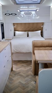 Chasing those beachy vibes? This Titanium Ti22 S4 21’0 Front Door Large Ensuite brings them to life with light-filled interiors, airy open spaces, and a relaxed yet refined feel. Soft tan finishes, timber textures, and a gentle coastal-inspired palette come together to create a laid-back atmosphere. All wrapped up in the premium luxury and durability Titanium is known for. Step inside and you’ll feel right at home. | Titanium Caravans