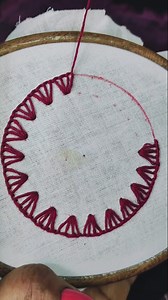 Beautiful embroidery pattern Hand embroidery 🪡 tutorial for beginners #handembroidery #beautiful #easyhandembroidery #embroideryart #embroiderypatterns #trishaartofthread #simpleembroidery #reels #simple | Trisha Art