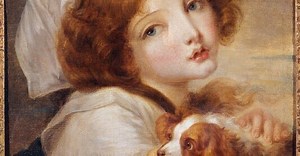 La petite fille au chien de Jean-Baptiste Greuze - Reproduction tableau