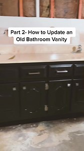 Part 2- How to update an old bathroom vanity! #DIY #remodel #homeremodel | Nik and Liv DIY