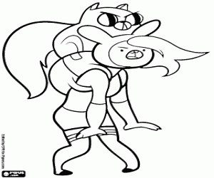 Fionna and Cake, Adventure Time coloring page printable game