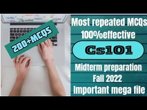 Cs101 ||Midterm 2022|| 200+ MCQs|| mega solved file📚✔️|| 💯%correct solution