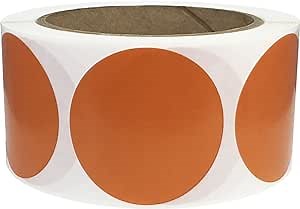 Desert Sand Color Coding Labels for Organizing Inventory 2 Inch Round Circle Dots 500 Total Adhesive Stickers On A Roll