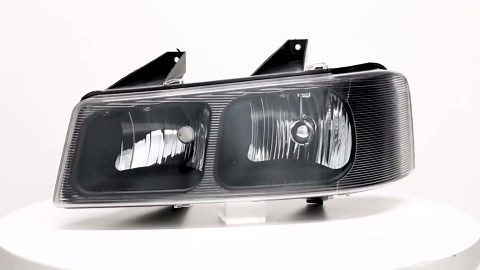 ADCARLIGHTS Headlight Assembly Compatible with Chevy Express GMC Savana 1500 2500 3500 4500 2003-2024 Clear Lens Black Housing Clear Corner Headlamp Replacement