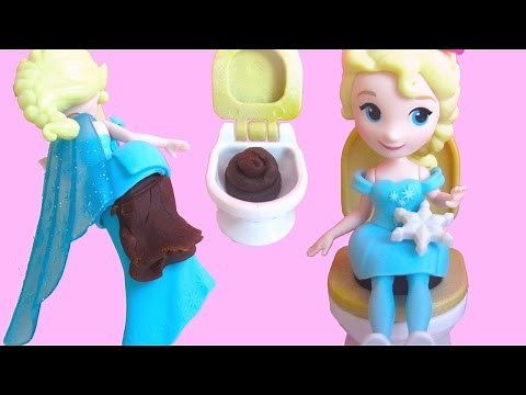 All Princesses Pee and Poo Use the Potty with Little Kingdom dolls and Play-Doh