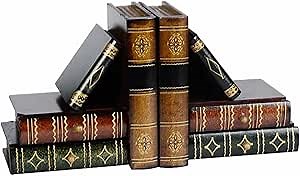Decorative Bookends Wooden Book End Library Hidden Drawers Vintage Unique Decorative Books Support Shelves Desk Organizer