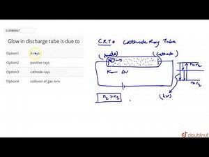 Glow in discharge tube is due to