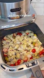 air fryer calamari 🦑 recipe in comments #airfryer #seafood #shorts