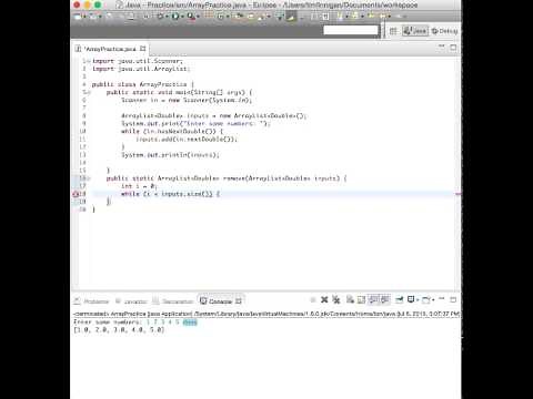Remove Elements in an Array List (Java)