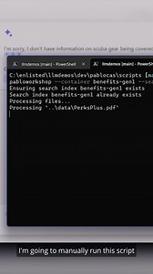 Add new information & get an updated response almost instantly. See how Cognitive Search works with OpenAI's ChatGPT model. Watch the full video here: https://youtu.be/tW2EA4aZ_YQ VIDEO SYNOPSIS: Bring OpenAI’s ChatGPT model in Azure to your own enterprise-grade app experiences with precise control over the knowledge base, for in-context and relevant responses. Interact with your organization’s private internal data, while respecting the information protection controls put in place. #OpenAI #Cha